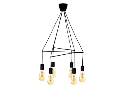 PREZENT 17200 TWIG 6xE27/G95/40W,MATT BLACK