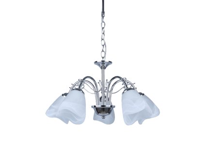 PREZENT 61461 CAMELOT 5xE14/60W,CHROME,ALABASTER