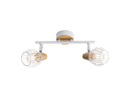 PREZENT 27504 TAMETA 2xE14/40W, WHITE,LIGHT WOOD