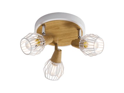 PREZENT 27505 TAMETA 3xE14/40W, WHITE,LIGHT WOOD