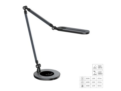 PREZENT 31210 PTYAS LED/9W,3000-6500K, DARK GREY