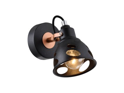 PREZENT 75454 NOTOS 1xE14/40W, BLACK/RED COPPER, WALL