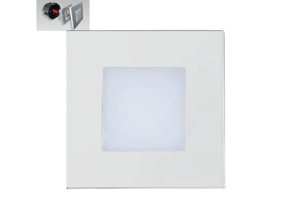 Schodiskové LED svietidlo Emithor Step Light biele štvorcové 48320