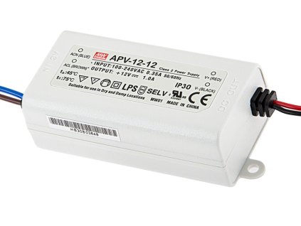 LED zdroj Mean Well APV-12-12 miniatúrny 12V 12W pre interiér