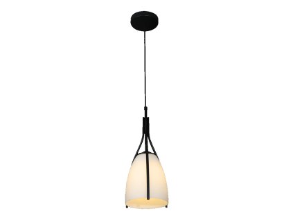 LUXERA 61303 ZORZO 1xE27/60W, MATT BLACK/OPAL WHITE