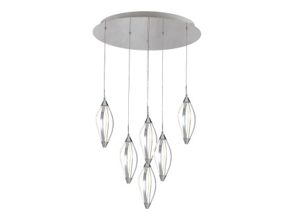 LUXERA 61305 SAKURA 6xLED/13.2W,3000K, CHROME/WHITE