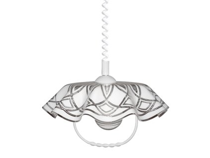 PREZENT 74197 B05 LYRA ACRYL 1xE27/60W,WHITE/DECOR,PENDANT