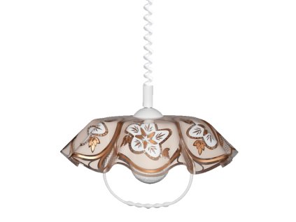 PREZENT 74197 B06 LYRA ACRYL 1xE27/60W,GOLD/WHITE,PENDANT