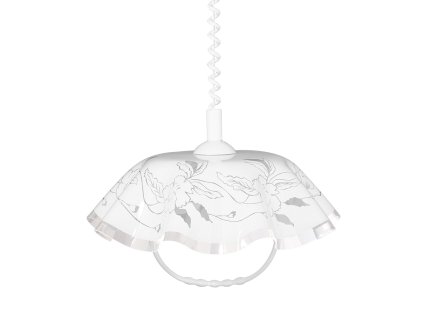 PREZENT 74197 B09 LYRA ACRYL 1xE27/60W,WHITE/DECOR,PENDANT