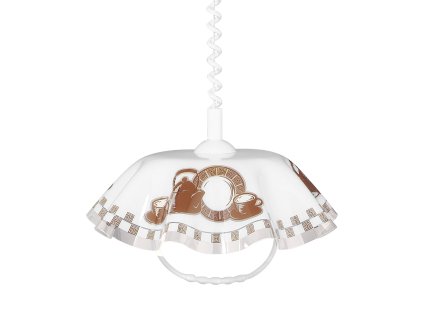PREZENT 74197 H03 LYRA ACRYL 1xE27/60W,WHITE/BROWN,PENDANT