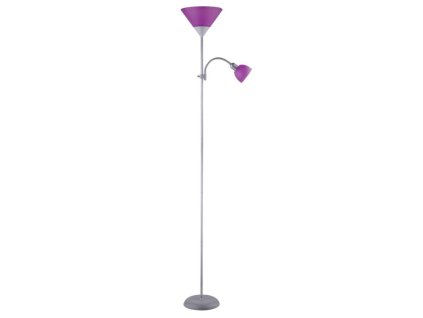 Stojanové svietidlo Action 4020 - E27 1x max. 100W + E14 1x max. 25W - strieborná