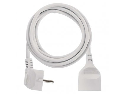 Predlžovací kábel 2 m / 1 zásuvka / biely / PVC / 1 mm2 - P0112