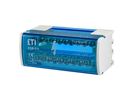 Rozbočovací blok ETI EDB-211 2-pólový 125A na DIN lištu