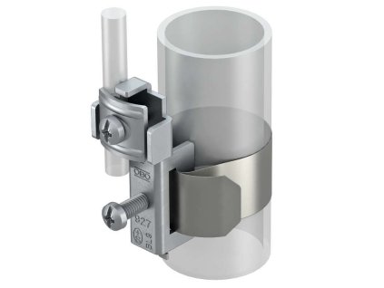 Nerezová pásková uzemňovacia objímka OBO Bettermann 927 1 pre rúry