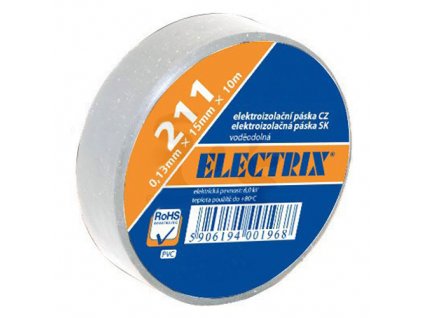 Izolačná páska ELECTRIX - PVC 15mm x 10m - biela