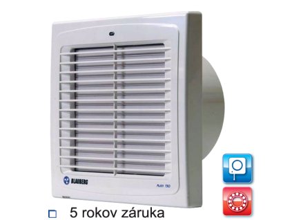 Blauberg Auto 125 S s ťahovým vypínačom a automatickou žalúziou