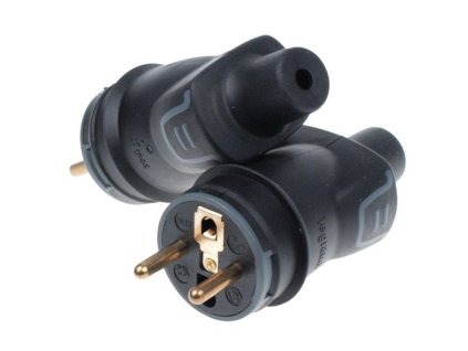 Čierna gumová vidlica Legrand 050445 s krytím IP44 pre predlžovacie káble