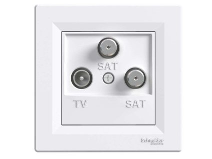 Asfora EPH3600121 - zásuvka anténna TV-SAT-SAT koncová - 1 dB - biela