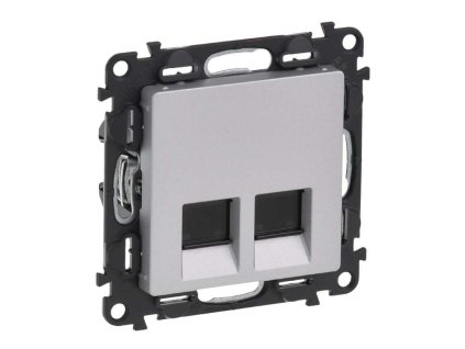 Valena Life - 753349 - Dátová zásuvka 2xRJ45 Cat.6A STP - Hliník