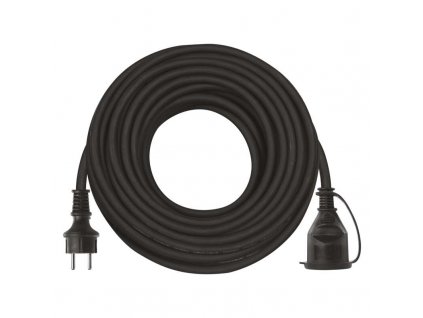 Vonkajší predlžovací kábel 20 m / 1 zásuvka / čierny / guma-neoprén / 230 V / 1,5 mm2