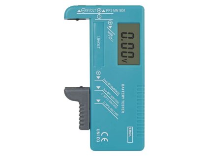 Univerzálny tester batérií (AA, AAA, C, D, 9V, gombíkových) - N0322