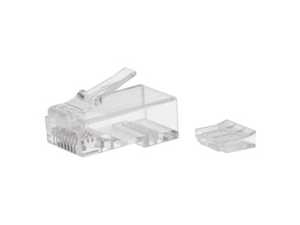 Konektor RJ45 pre UTP kábel (drôt), biely - K0103