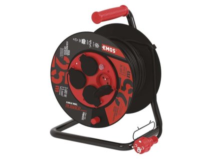 EMOS P084253 vonkajší predlžovací bubon 25m s gumovým káblom 3x2,5mm2