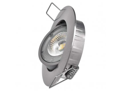 LED bodové svietidlo Exclusive strieborné, kruh 5W teplá b. - ZD3221