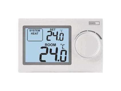 Izbový termostat EMOS P5604 s manuálnym ovládaním a displejom