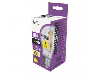 LED žiarovka Filament A60 8,5W E27 teplá biela, stmievateľná - Z74270D