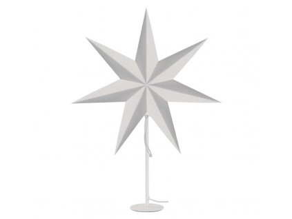 Svietnik na žiarovku E14 s papierovou hviezdou biely, 67x45 cm, vnútorný - DCAZ06