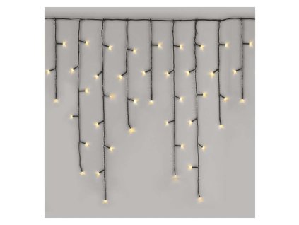 LED vianočné cencúle, 3,6 m, vonkajšie aj vnútorné, teplá biela, programy - D4CW01