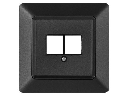 Kryt dátovej zásuvky 2xRJ45, antracit - A6004.9