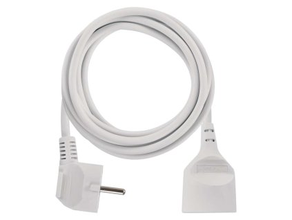 Predlžovací kábel 3 m / 1 zásuvka / biely / PVC / 1,5 mm2 - P0113R