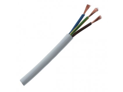 Kábel H05VV-F 3G 2,5  - biely (CYSY)