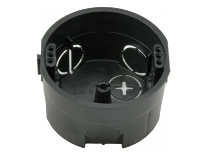 Čierna inštalačná krabica SEZ 6400-201 pod omietku pre vypínače a zásuvky