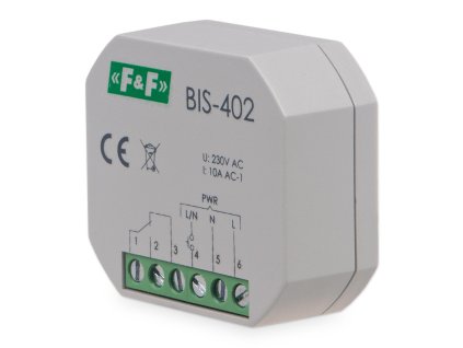 Elektronické impulzné relé do krabice F&F BIS-402 230V 16A
