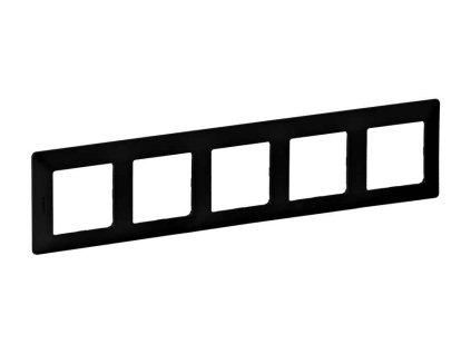 Čierny matný päťnásobný rámik Legrand Valena Life 754255