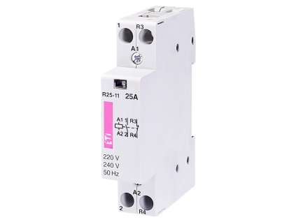 Modulárny stýkač ETI R 25-11 230V AC s 1 spínacím a 1 rozpínacím kontaktom