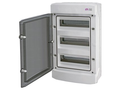 Rozvodnica ETI ECH-36PT IP65 na omietku 36 modulov s priehľadnými dvierkami