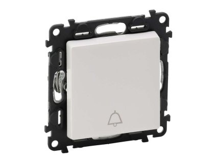 Biele tlačidlo so symbolom Zvonček Legrand Valena Life