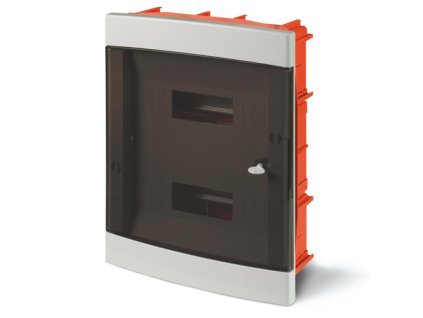 Prístrojová skrinka - 675.4024.2 - DOMINO IP40 - plast, 24 modulová - biele dvierka