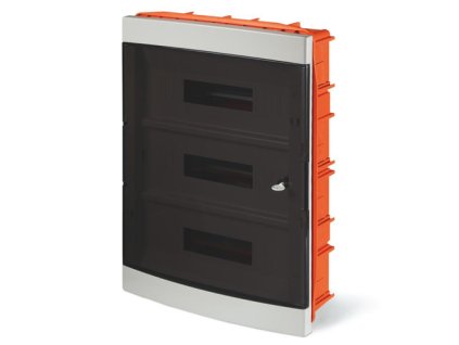 Prístrojová skrinka - 675.5054.2 - DOMINO IP40 - plast, 54 modulová - biele dvierka