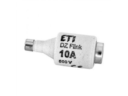 Poistková vložka ETI DII 10A E27 charakteristika gF rýchla s červeným terčíkom