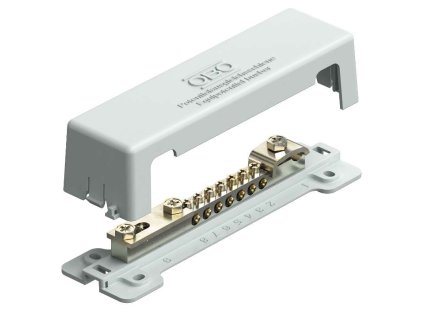 Ekvipotenciálna svorkovnica OBO Bettermann 1801 VDE s krytom pre hlavné pospájanie