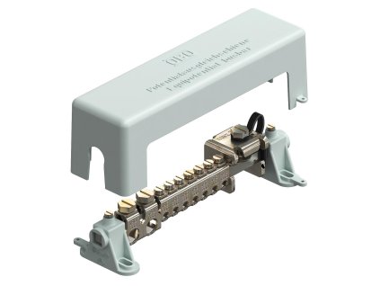 Ekvipotenciálna svorkovnica HOP OBO Bettermann 1801 VDE so sivým krytom