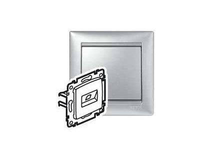 Valena - 770242 - Dátová zásuvka 1xRJ45 UTP Cat.6 - Hliník