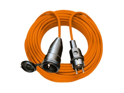 Oranžový stavebný predlžovací kábel Brennenstuhl BREMAXX 25m s krytím IP44