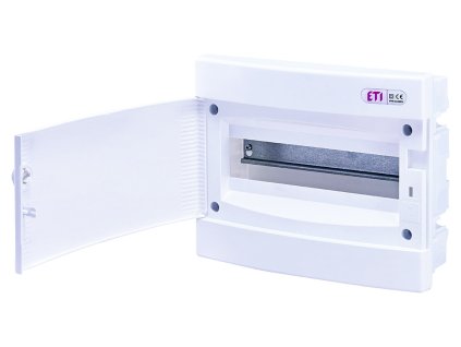 Rozvodnica pod omietku ETI DIDO-E ECM12PO s bielymi dvierkami a svorkovnicami 2x10