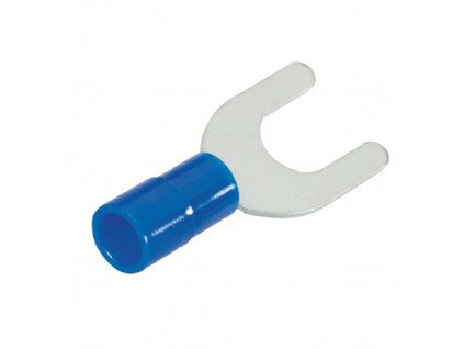 Lisovacia vidlica - 18 0148 - izolovaná 1,5-2,5/M6 mm - modrá (100 ks)